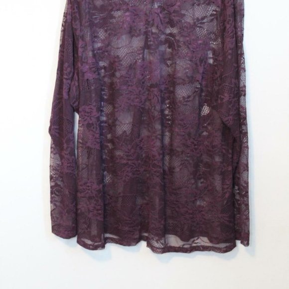 Lane Bryant High Collar Floral Lace Blouse H10949 - Picture 3 of 10